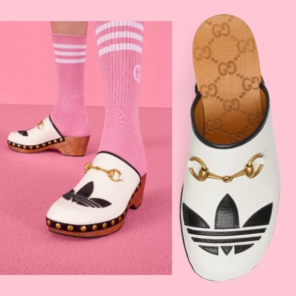 Gucci Shoes - GUCCI SHOES ADIDAS X TREFOIL LEATHER HORSEBIT CLOG MULES sz 39 9